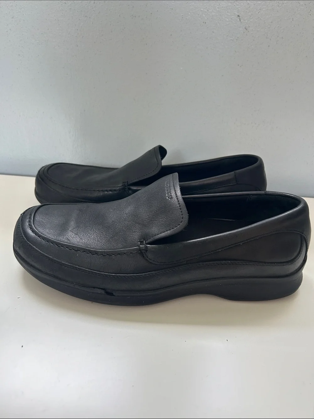Red Wing Black Leather Slip-On Loafers for Men